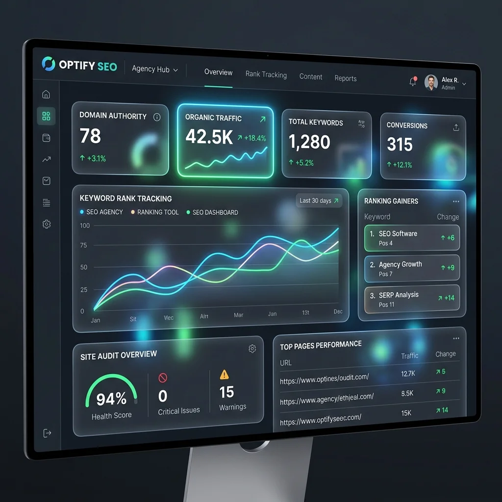 SEO & Optimization Analytics Screenshot